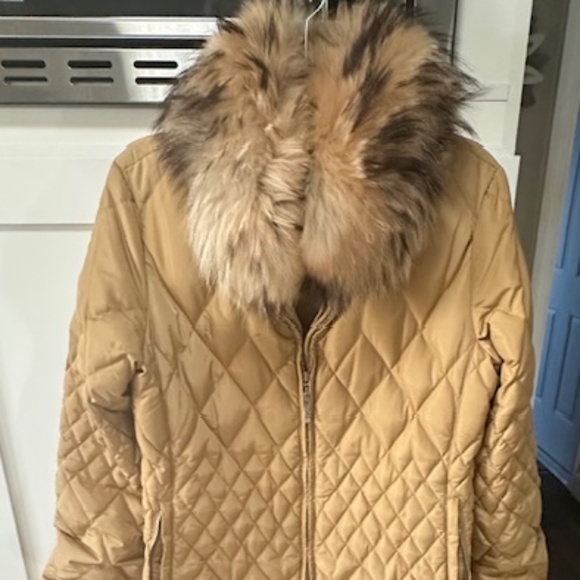 Postcard Nylon Feather Down/Authentic Fox Trim/BRAND NEW - SIZE M - Picture 1 of 16